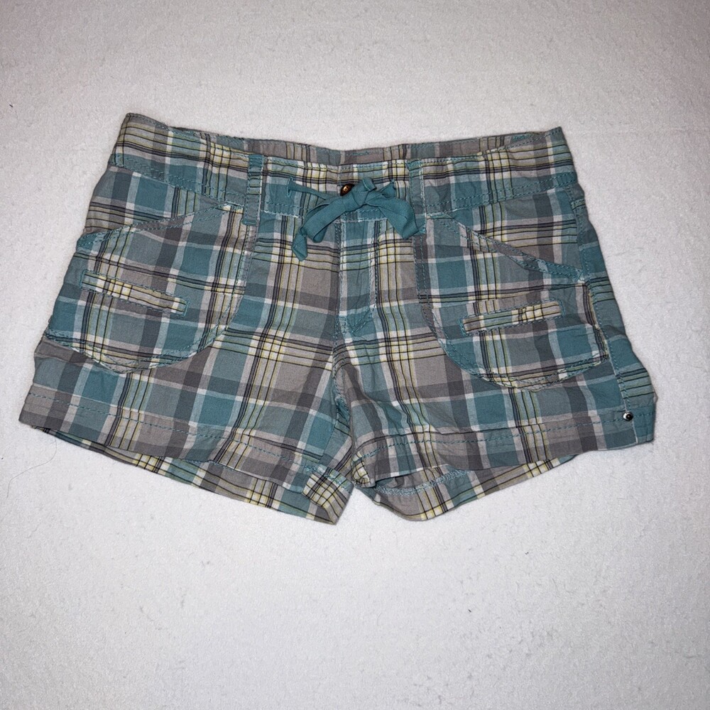 Union Bay Low-Rise Blue Plaid Shorts 100% Cotton Size 5 NWOT VINTAGE Y2K